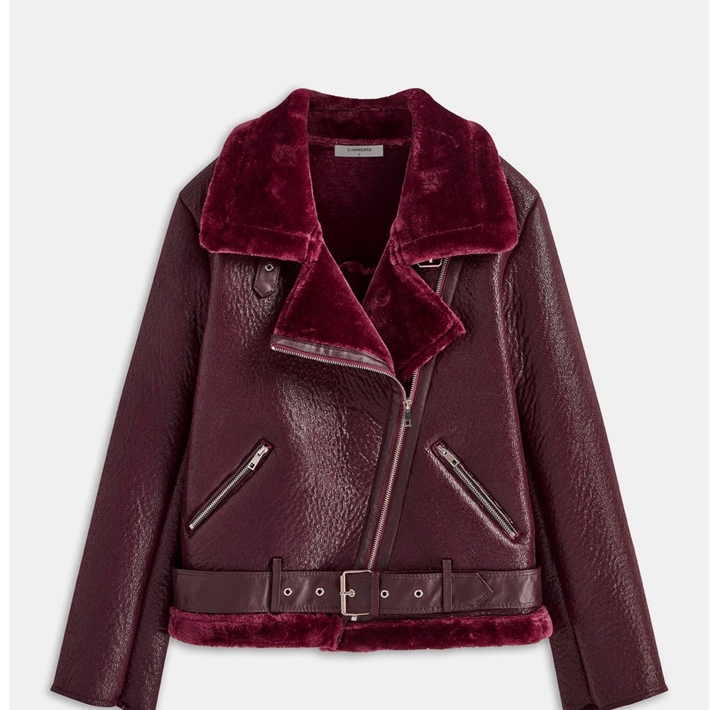 Commense zipper belted soft fleece jacket - never worn